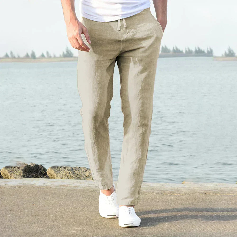 Heren zomer/lente linnen broek - lichtgewicht en ademende stijl - Paris Project - comfort en casual elegantie