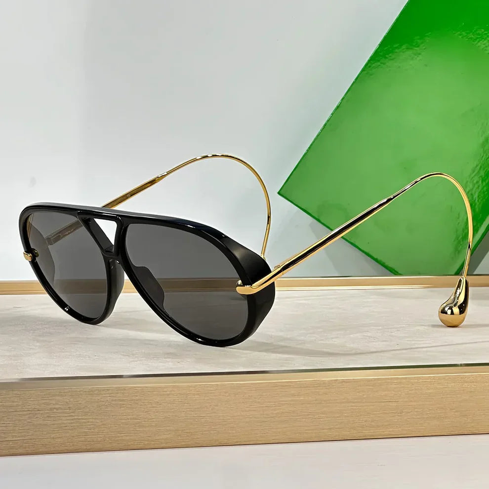 Oversized vintage stijl piloten zonnebril