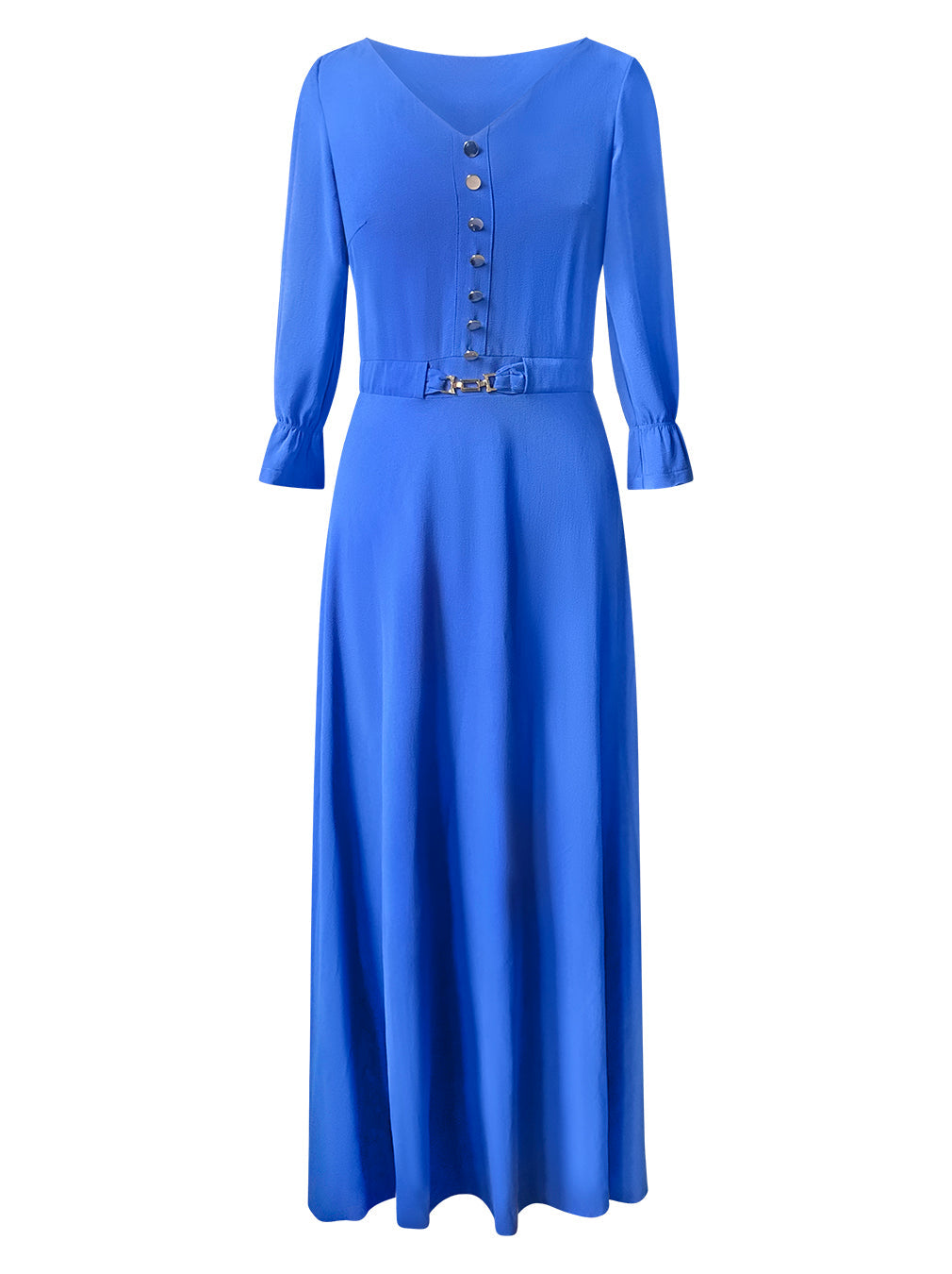 Blauwe maxi zomerjurk