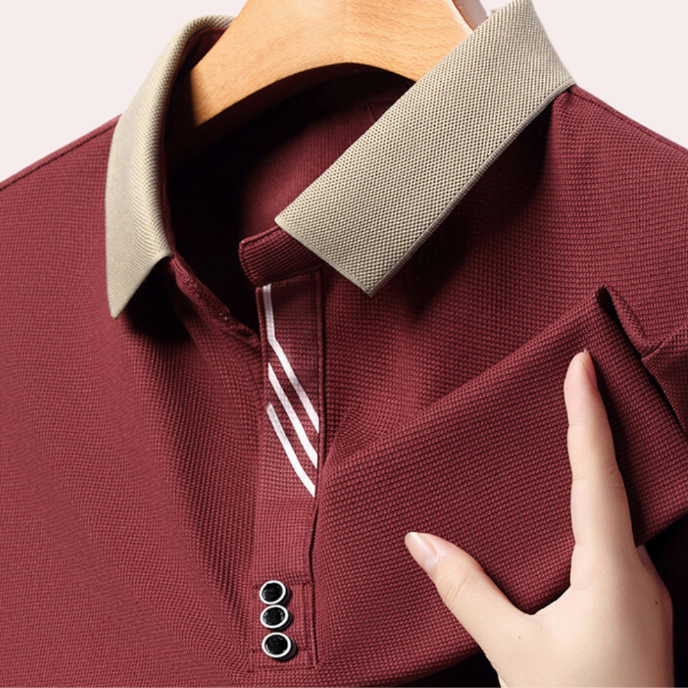 Jacek - Heren Casual Poloshirt met Lange Mouwen