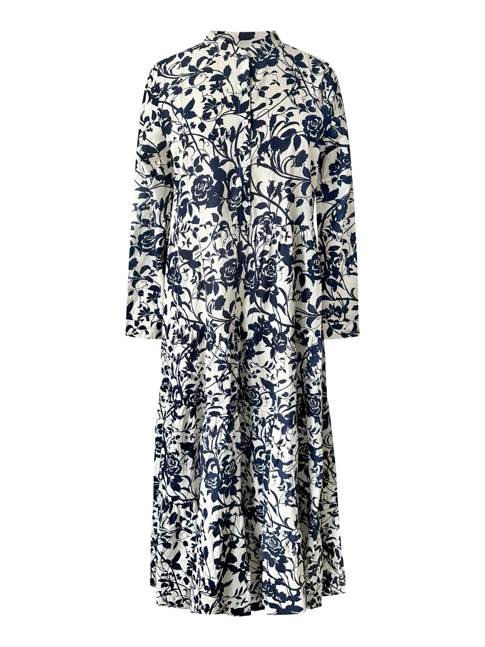 Katoenen jurk met bloemenprint.