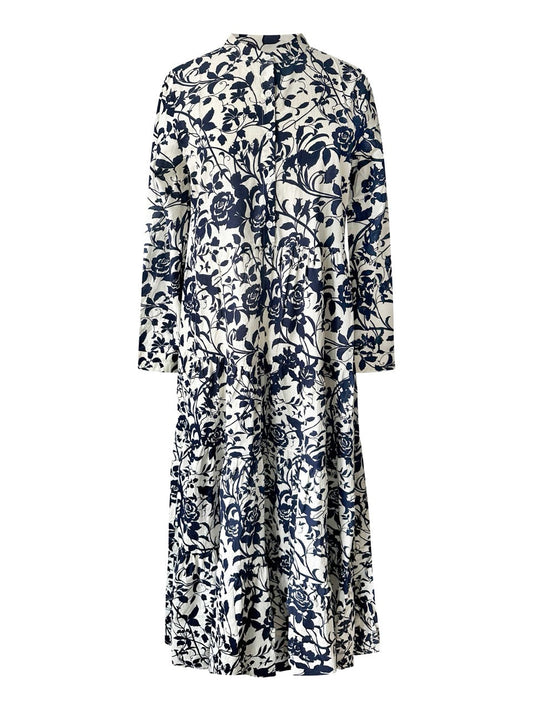 Katoenen jurk met bloemenprint.