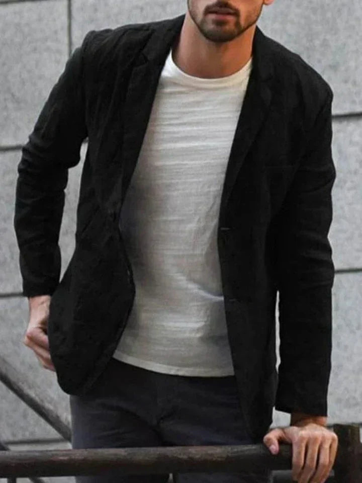 Moderne linnen blazer voor de trendbewuste man