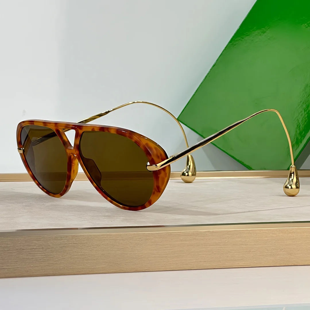 Oversized vintage stijl piloten zonnebril