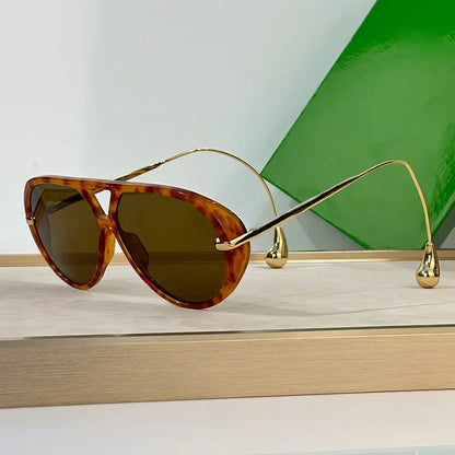 Oversized vintage stijl piloten zonnebril