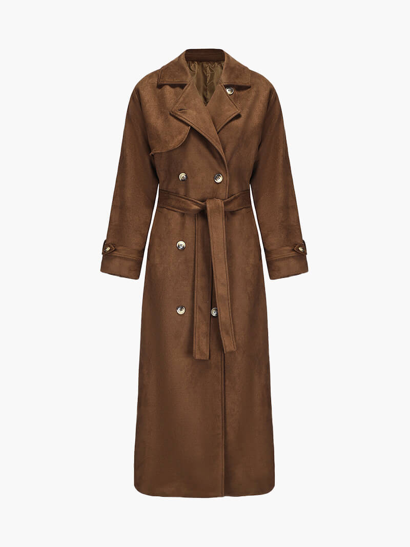 ANGELA Suede Trenchcoat