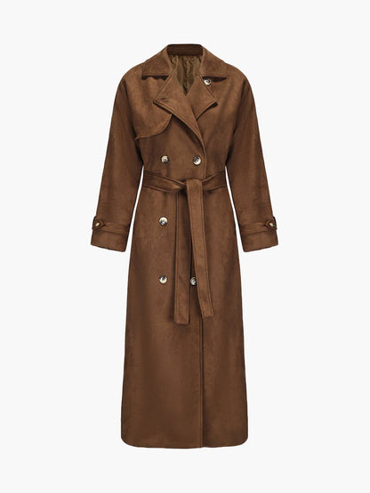 ANGELA Suede Trenchcoat