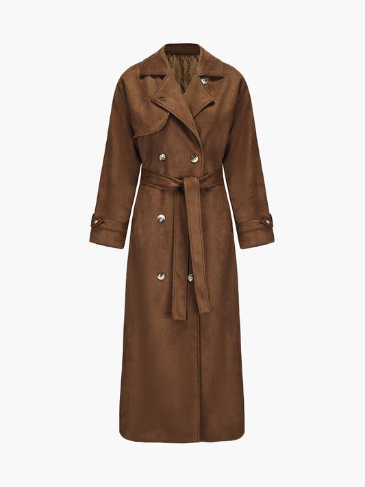 ANGELA Suede Trenchcoat
