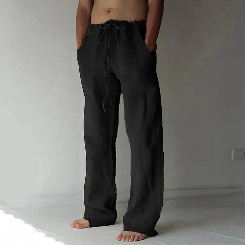 Arthur - heren baggy linnen broek