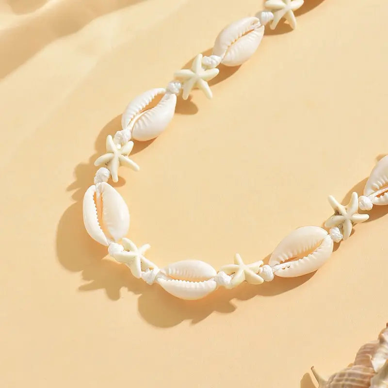 Ocea Vibes™ | Zomer Choker met Zeesterren & Schelpen