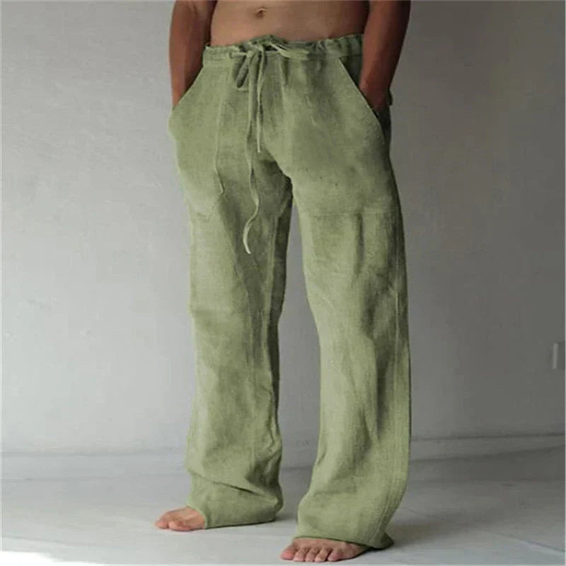 Arthur - heren baggy linnen broek