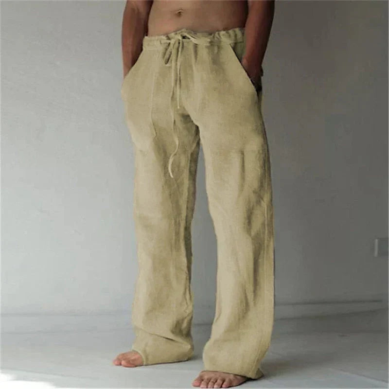 Arthur - heren baggy linnen broek