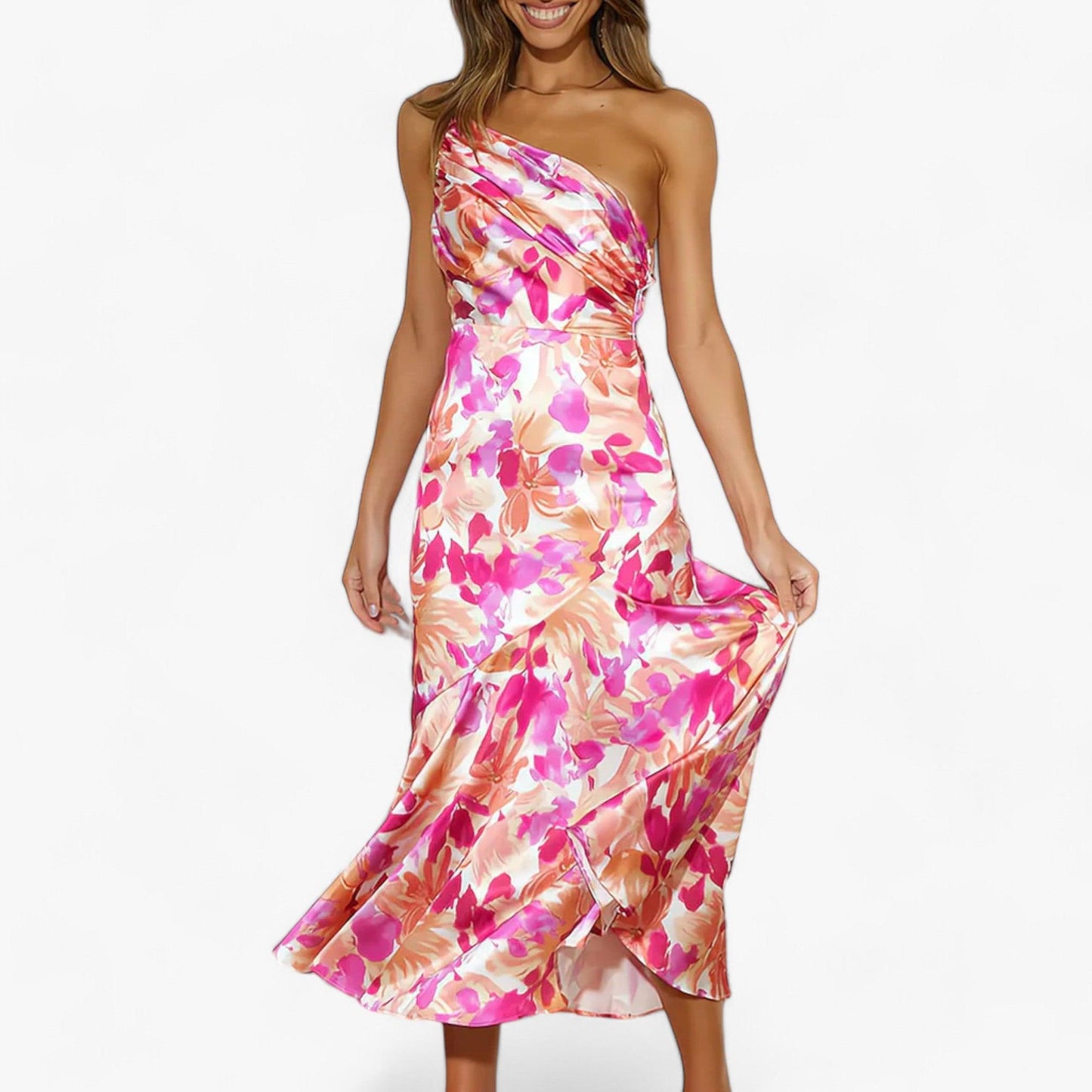 LALUNA Bloemige Jurk