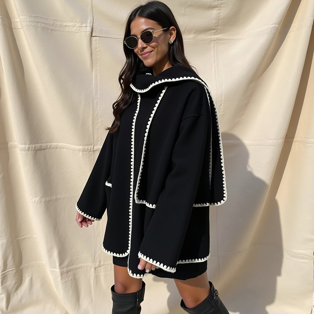 Liora Amsterdam- Jas met Sjaal en Zakken